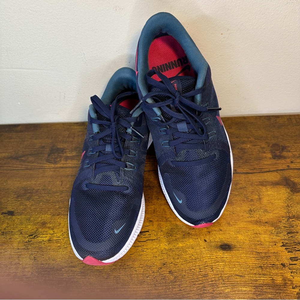 Nike Quest 4 Women's Running Shoes - Blackened Blue Rush Pink Sz 6.5  DA1106-401